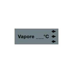 Foglio da 5 etichette "VAPORE. . C" destra