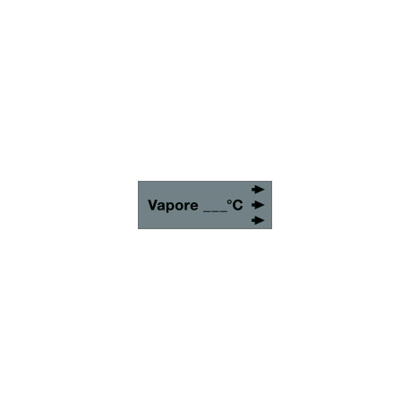 Foglio da 5 etichette "VAPORE. . C" destra