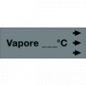 Foglio da 5 etichette "VAPORE. . C" destra