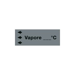 Foglio da 5 etichette "VAPORE. . C" sinistra