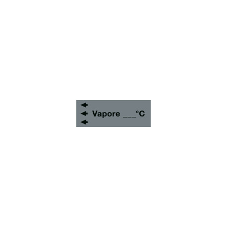 Foglio da 5 etichette "VAPORE. . C" sinistra