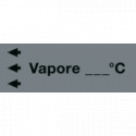 Foglio da 5 etichette "VAPORE. . C" sinistra