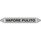 Foglio da 5 etichette autoadesive con frecce+simboli VAPORE PULITO