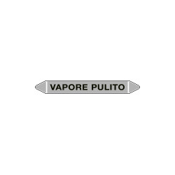 Foglio da 5 etichette autoadesive con frecce e simboli VAPORE PULITO