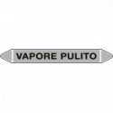 Foglio da 5 etichette autoadesive con frecce e simboli VAPORE PULITO