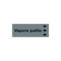 Foglio da 5 etichette "VAPORE PULITO" destra