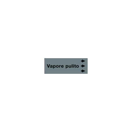 Foglio da 5 etichette "VAPORE PULITO" destra