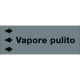 Foglio da 5 etichette "VAPORE PULITO" sinistra