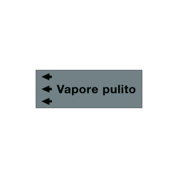 Foglio da 5 etichette "VAPORE PULITO" sinistra