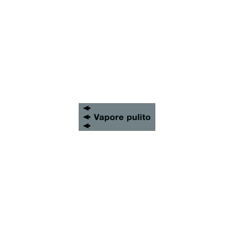 Foglio da 5 etichette "VAPORE PULITO" sinistra