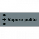 Foglio da 5 etichette "VAPORE PULITO" sinistra