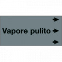 Etichetta fondo grigio "VAPORE PULITO" destra