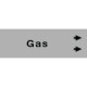 Foglio da 5 etichette fondo grigio" GAS "destra