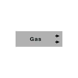 Foglio da 5 etichette fondo grigio" GAS "destra