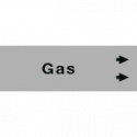 Foglio da 5 etichette fondo grigio" GAS "destra