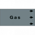 Etichetta fondo grigio " GAS " destra