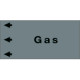 Etichetta fondo grigio " GAS " sinistra