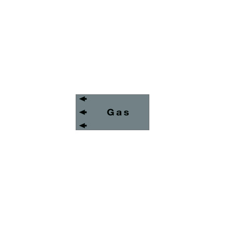 Etichetta fondo grigio " GAS " sinistra