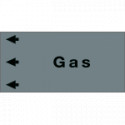 Etichetta fondo grigio " GAS " sinistra