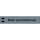 Foglio da 5 etichette fondo grigio "GAS PROMISCUO"freccia sinistra