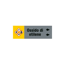 Foglio da 5 etichette fondo grigio" OSSIDO ETILENE "destra