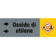 Foglio da 5 etichette fondo grigio" OSSIDO ETILENE "sinistra