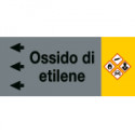 Foglio da 5 etichette fondo grigio"OSSIDO DI ETILENE" sinistra