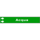 Foglio da 5 etichette fondo verde "ACQUA " freccia sinistra