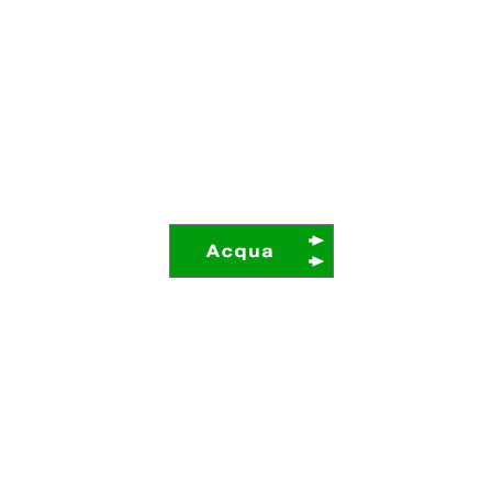Foglio da 5 etichette fondo verde" ACQUA "destra