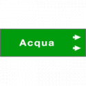 Foglio da 5 etichette fondo verde" ACQUA "destra