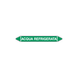 Foglio da 5 etichette autoadesive con frecce simboli ACQUA REFRIGERATA