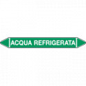 Etichetta autoadesiva con frecce+simboli ACQUA REFRIGERATA