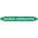 Foglio da 5 etichette autoadesive con frecce+simb ACQUA ADDOLCITA