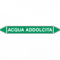 Foglio da 5 etichette autoadesive con frecce simboli ACQUA ADDOLCITA