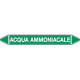 Foglio da 5 etichette autoadesive con frecce+simb ACQUA AMMONIACALE