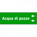 Foglio da 5 etichette fondo verde" ACQUA DI POZZO" destra