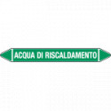 Foglio da 5 etichette autoadesive con frecce e simboli ACQUA DI RISCAL