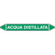 Foglio da 5 etichette autoadesive con frecce+simb ACQUA DISTILLATA
