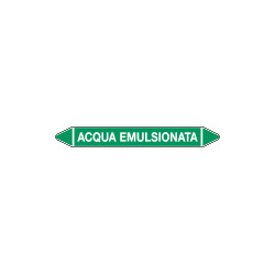 Foglio da 5 etichette autoadesive con frecce+simb ACQUA EMULSIONATA