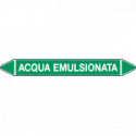 Foglio da 5 etichette autoadesive con frecce+simb ACQUA EMULSIONATA