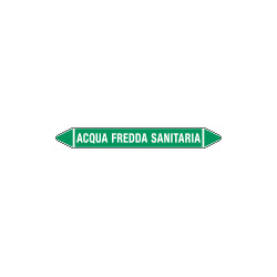 Foglio da 5 etichette autoadesive con frecce e simboli ACQUA FR. SANITA