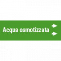 Foglio da 5 etichette fondo verde" ACQUA OSMOTIZZATA " dx