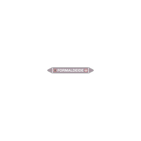 Foglio da 5 etichette autoadesive con frecce+simboli FORMALDEIDE