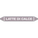 Foglio da 5 etichette autoadesive con frecce+simboli LATTE DI CALCE