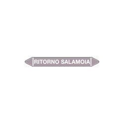 Foglio da 5 etichette autoadesive con frecce+simb RITORNO DI SALAMOIA