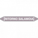 Foglio da 5 etichette autoadesive con frecce+simb RITORNO DI SALAMOIA