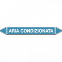 Foglio da 5 etichette autoadesive con frecce+simb ARIA CONDIZIONATA