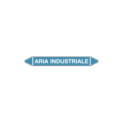Foglio da 5 etichette autoadesive con frecce+simb ARIA INDUSTRIALE