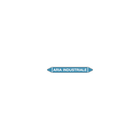Foglio da 5 etichette autoadesive con frecce+simb ARIA INDUSTRIALE
