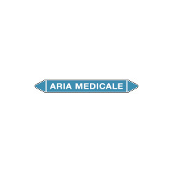 Foglio da 5 etichette autoadesive con frecce+simboli ARIA MEDICALE